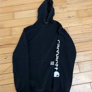 Carhartt Men's Black Hoodie with Logo